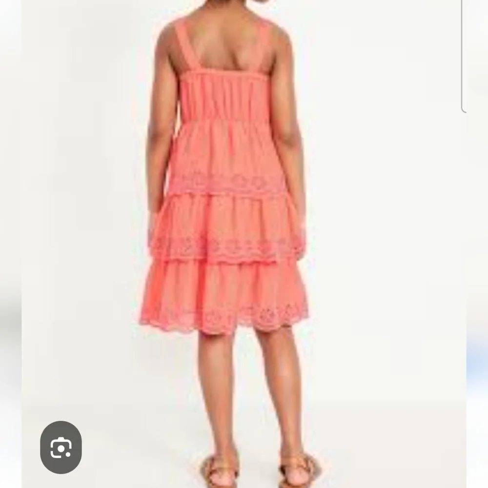 Old Navy Pink Ruffled Eyelet Tiered Sundress Big Girls size XL (14/16)